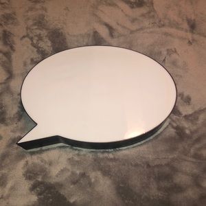 Light up white board shaped like a quote bubble